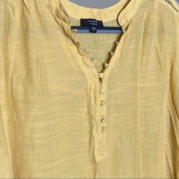 COMO yellow light weight 2x blouse - Picture 7 of 9